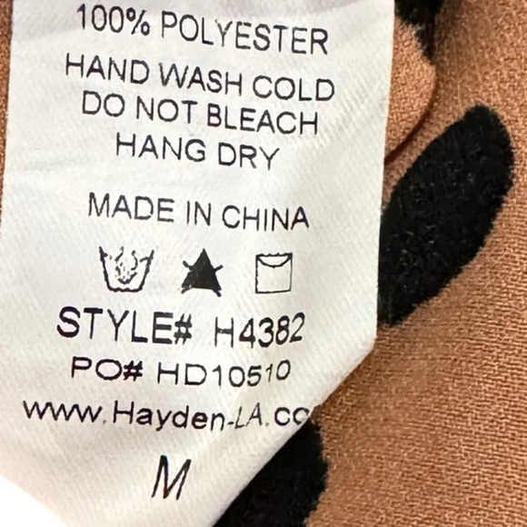 EUC Hayden Light peach Leopard print dress tunic babydoll style Med - Picture 9 of 9